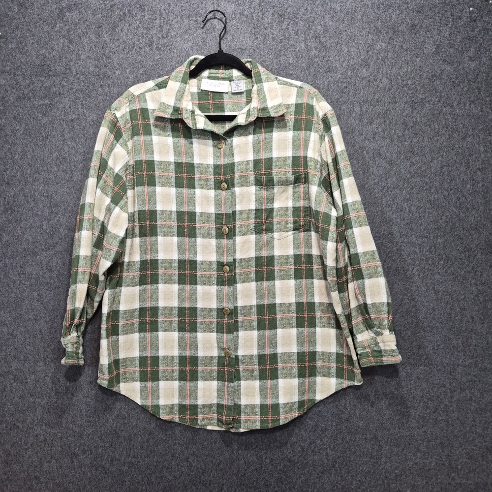 Vtg 90s Casual Corner Woman & Co 1X Plaid Grunge Contemporary Plus Chic Cottage
